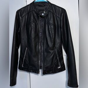 Guess Black Faux Leather Jacket